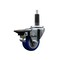 Service Caster 3'' Blue Poly Swivel 1'' Expanding Stem Caster with Brake SCC-EX20S314-PPUB-BLUE-PLB-1 - alternate 1